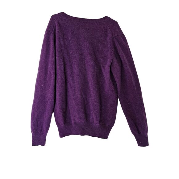 El Daws Sweater Womens Small S 100% Cashmere V Neck‎ Pullover Lightweight Knit - Picture 4 of 4